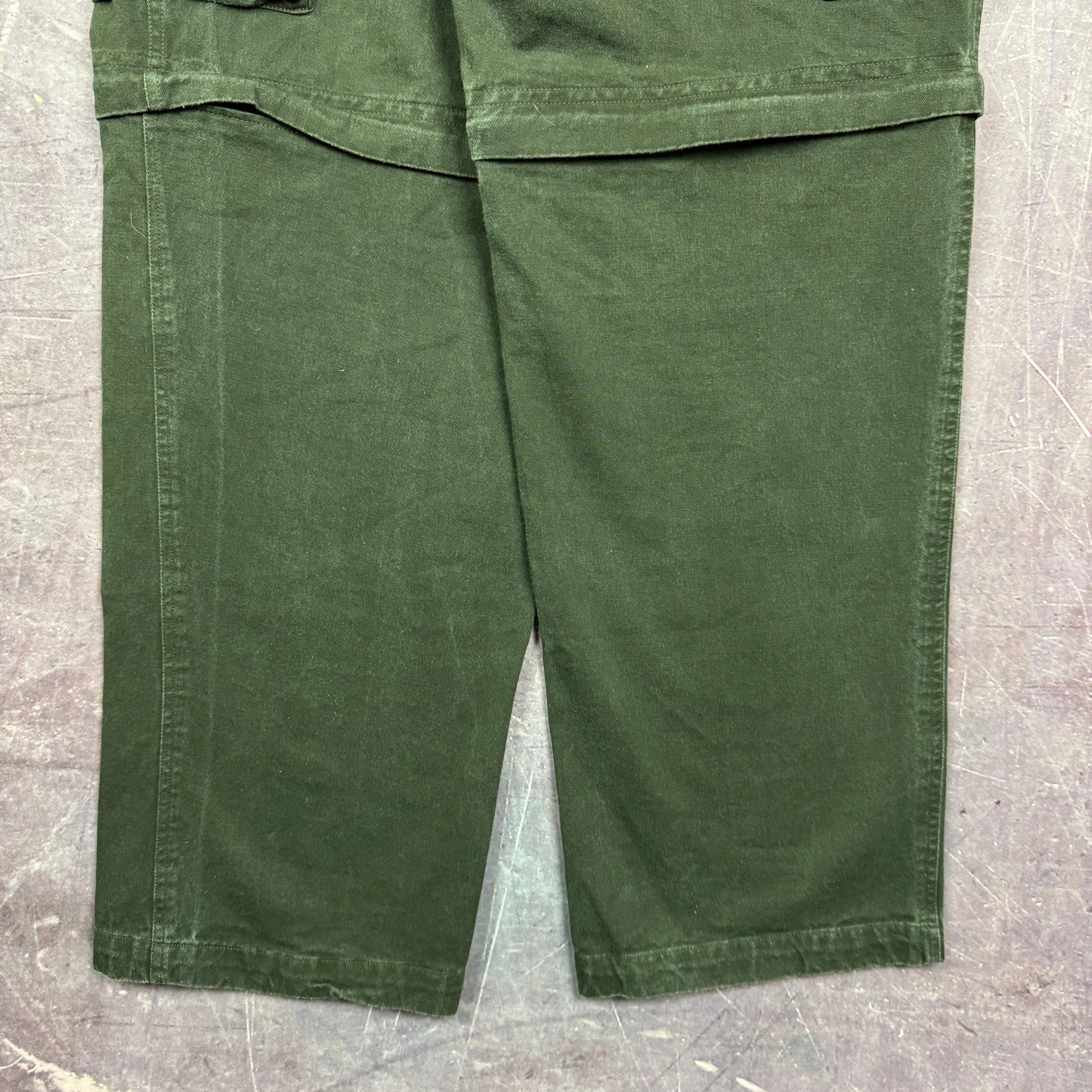 90s Forest Green Oakley Software Zip Off Baggy Cargo Pants 32x31 2254