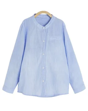 Babycottons Stripes Mandarin Collar Shirt