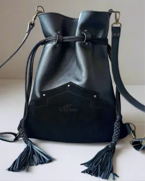 BLACK NEW ORIENTAL BACKPACK/TOTEBAG