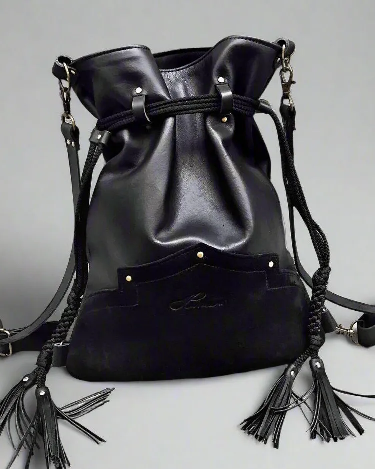 BLACK NEW ORIENTAL BACKPACK/TOTEBAG