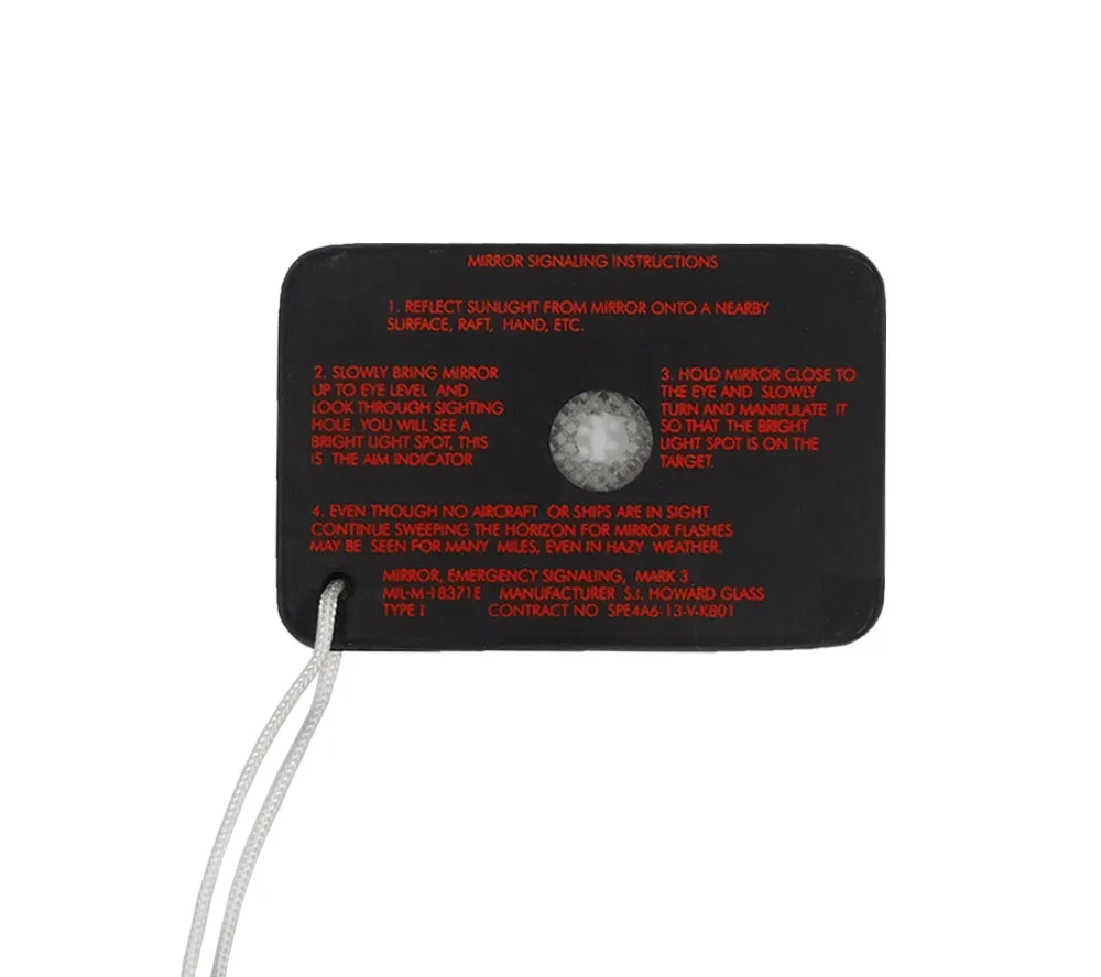 Mirror, Emergency Signalling, Mark 3 NSN: 6350-01-455-6695