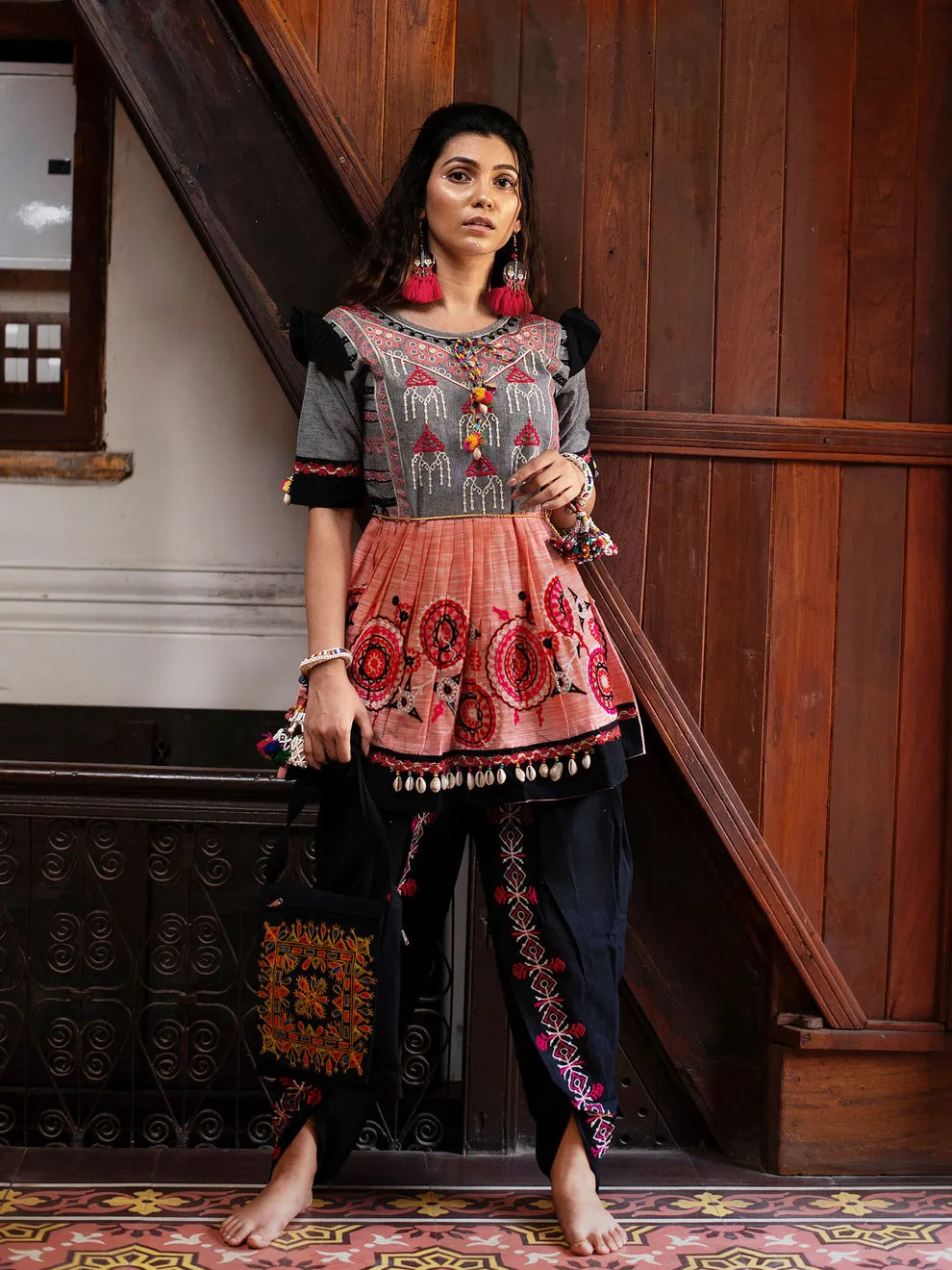 Navratri Garba Garba Special Kedia and Tulip Pants for Women's